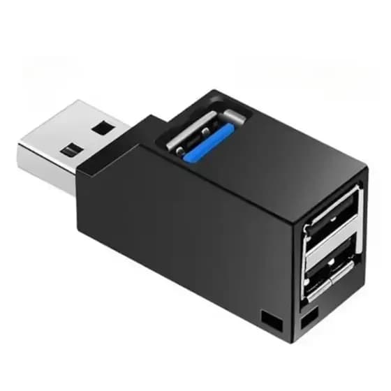 Hub Usb 3 Portas Mistas Usb 3.0 Usb 2.0 H025 Preto Adaptador USB com 3 interfaces