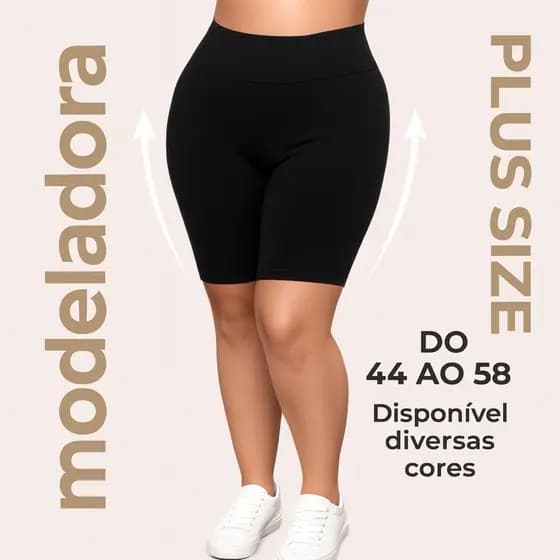 Kit 2 Bermudas Plus Size Feminina Suplex