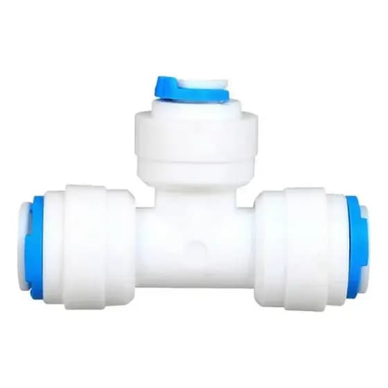 Conector União T Engate Rápido 3/8" x 1/4" x 3/8" para Filtro Alta Resistência