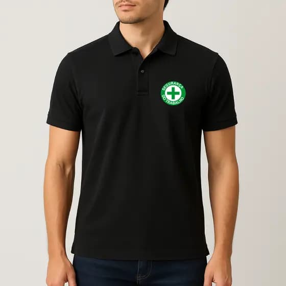 Camisa Camiseta Segurança do Trabalho Gola Polo Uniforme Profissional Segurança Trabalho Camisa Polo Premium Pique