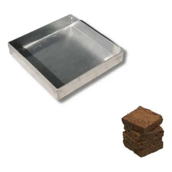 Assadeira para Brownie Bolo Palha Italiana 20x20x3 Em 100% Alumínio