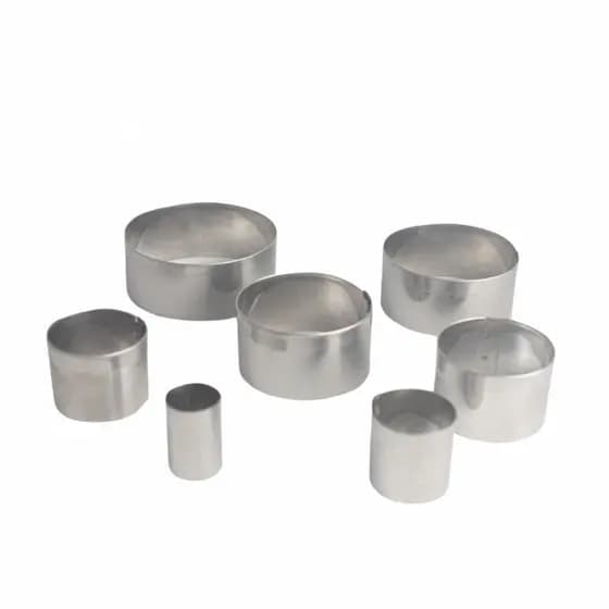Jogo de Aro Cortador Redondo (4cm Alt) para Massas com 7 peças Em Aço Inox