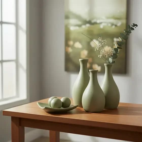 Prato Bolas Kit Vasos Decoracao Ceramica Rack Sala
