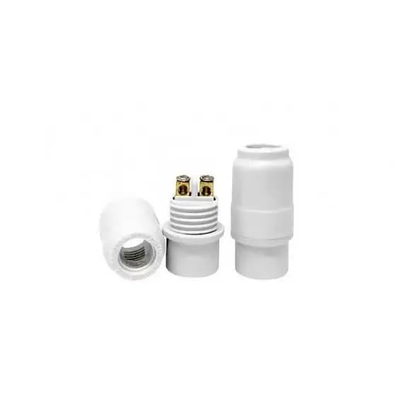 Bocal Base soquete e14 pendente decorlux termoplastico 1a 250v Branco