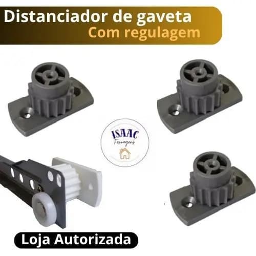 10 Distanciadores Para Corrediça De Gaveta Para Moveis com regulagem 25mm ou 32mm cinza