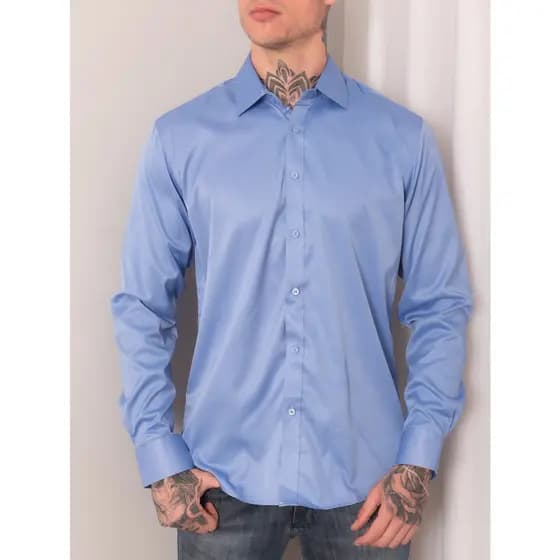 Camisa Social Manga Longa Slim Fit De Algodão Congresso Assembleia Reunião