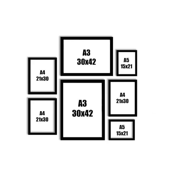 Molduras Sala Quarto Tamanhos Diferentes C/ Acetato A5 A4 A3