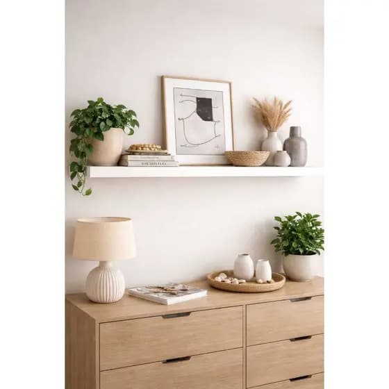 Prateleira de Parede 1 Metro MDF – 10cm 15cm 20cm 30cm Profundidade | Decorativa Sala Quarto Cozinha