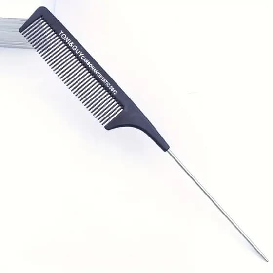Pente profissional para corte de cabelo pente fino de Fibra de Carbono Resistente ao Calor Profissional com Cauda e