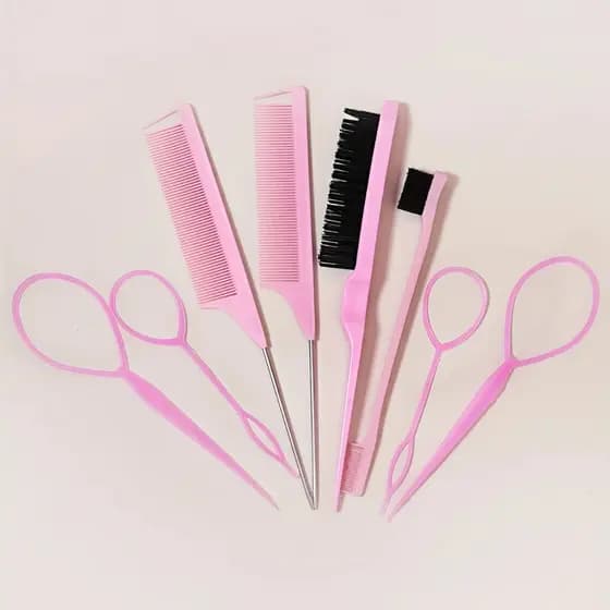 Conjunto de acessório de penteados ,escova para cachos pente para cabelo cacheado
