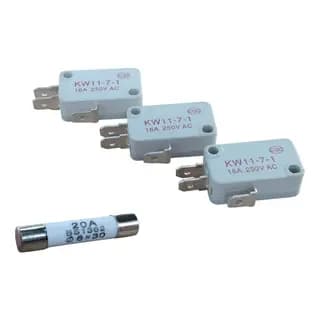 3 chave para microondas + Fusível 20a Microondas Electrolux Consul