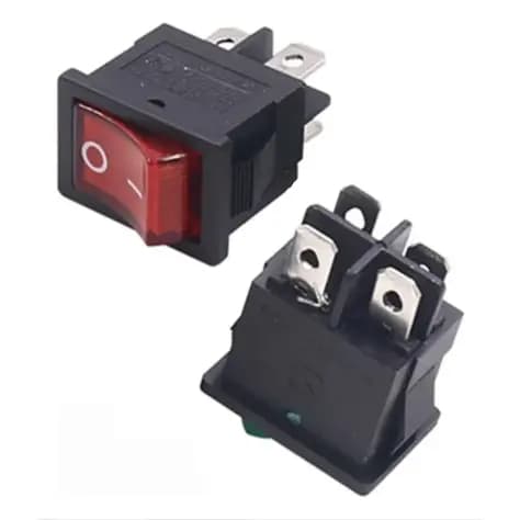 KIT 5 PEÇAS - CHAVE GANGORRA KCD1-104 4POLOS VERMELHAS