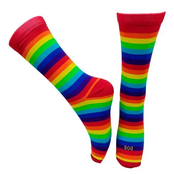 MEIA ALTO MÉDIO ARCO IRIS EM POLIAMIDA MEIAS E MEIAS