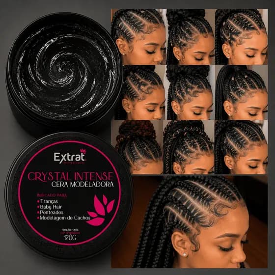 Cera Modeladora Tranças Incolor Cabelo Box Braid Baby Hair Nagô Boxeadora Baby 120g Extrat