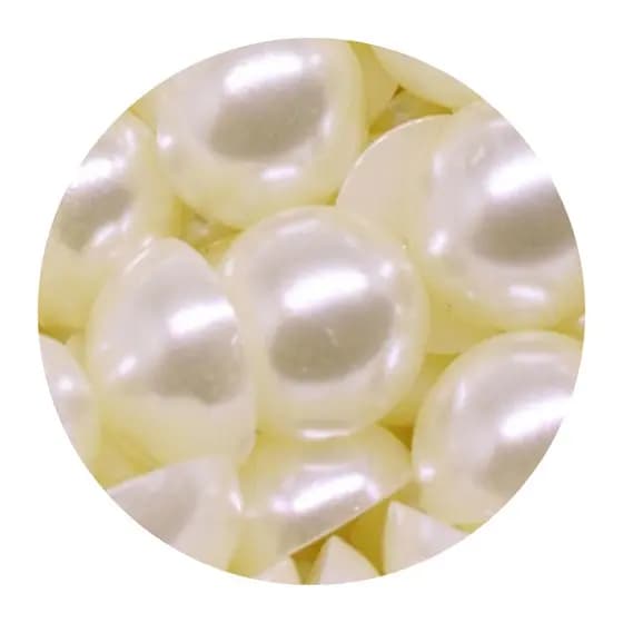 Meia Perola Para Colagem De 12mm Em Abs Pacote Com 500Gr