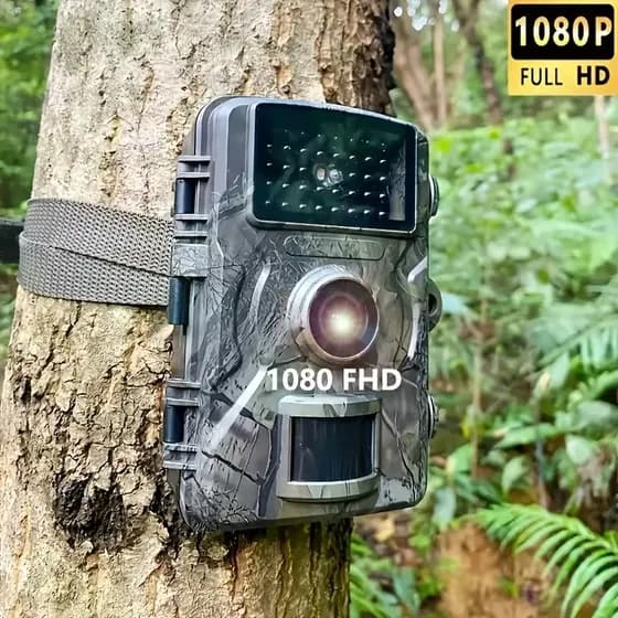 Câmera De Caça 1080P Grava Vídeos E Tirar Fotos Visão Noturna Para Lata De 16 Mp
