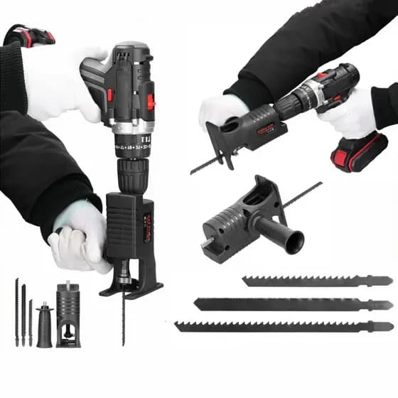 Adaptador Serra Sabre Tico-tico P/Furadeira E Parafusadeira/ Com Lâmina de Serra Elétrica