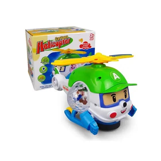 Helicóptero Brinquedo Infantil Bate Volta Com Luz E Som Led
