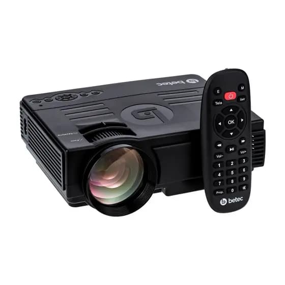 Mini Projetor Led Portatil - Betec BT810 - 1200 Lumens - Bluetooth - Até 120 Polegadas