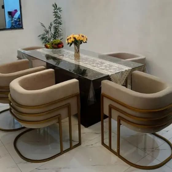 Poltrona luna para sala de jantar escritório estofado veludo luxo envio rapido