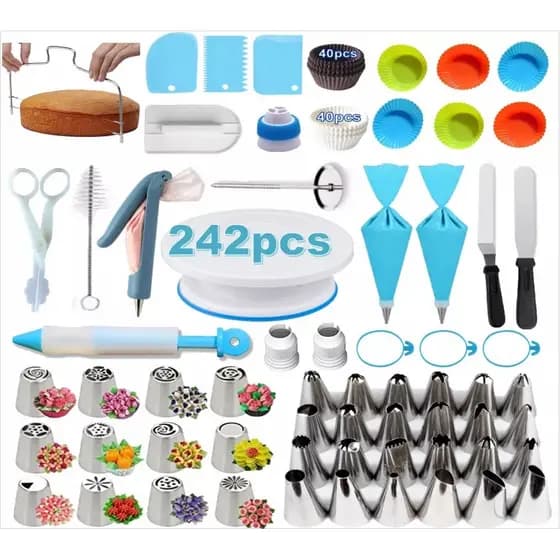Kit Confeiteiro Profissional Com Bailarina Giratoria Completo com 242 Peças