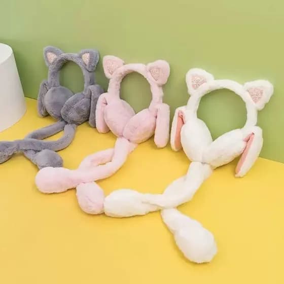Protetor Aquecedor De Ouvido Orelha Infantis Menino Menina Quente Earmuff Frio Felpudo Pelúcia