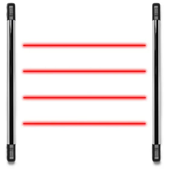 Sensor Barreira Tipo Cerca 4 Feixes 100 Metros IVA 7100 QUAD Intelbras