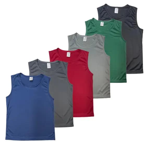 Kit 6 Regatas Infantis Dry Fit Menino Verao
