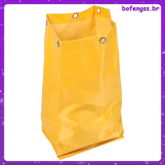 🛁 1Peças Bolsa Multifuncional Amarela Em Lona Para Carrinho De Limpeza