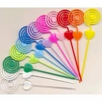 50 peças Espiral plástico porta recados 12 cm diversas cores lembrancinhas decoração