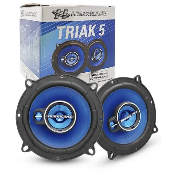 Kit Alto Falante Hurricane Triaxial Triak 5" Polegadas 100W (Par)