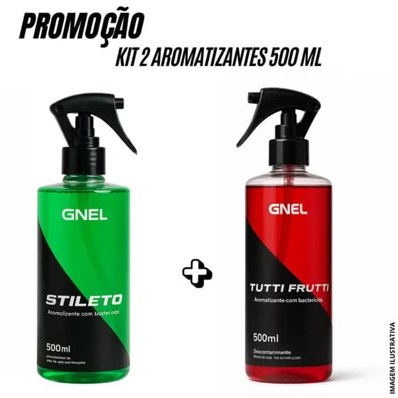 Aromatizante Kit Dois Produtos Cheirinho Para Carro Casa Ambiente GNEL Stileto Tutti