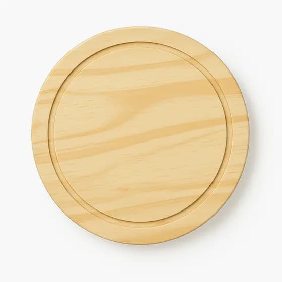 TABUA REDONDA NATURAL/CRU PARA FRIOS PIZZA DECORAÇÃO