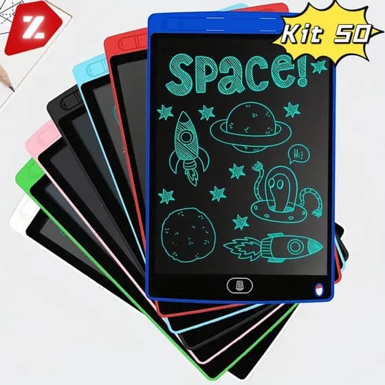 Kit 50 Lousa Mágica Tela Lcd Tablet Infantil De Escrever E Desenhar 8.5 Polegadas brinquedo infantil Para menina/menino