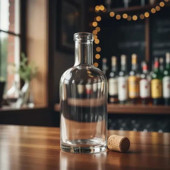02 Garrafa Vidro 750ml Balena Licor Luxo Bebidas Terrário com Rolha