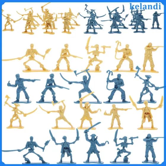🧸 100Peças Miniaturas De Soldado Pirata Para Cenários E Presentes