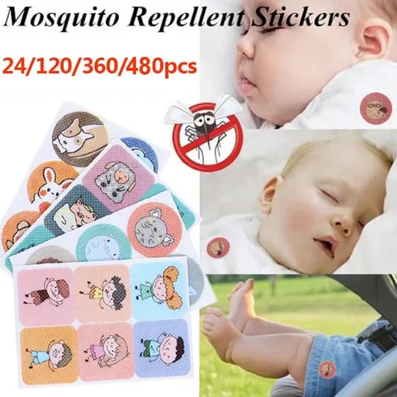 Conjunto de 360 adesivos repelentes de mosquitos naturais