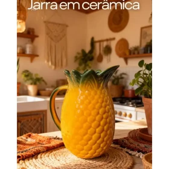 Jarra de suco abacaxi em cerâmica - 2,5L