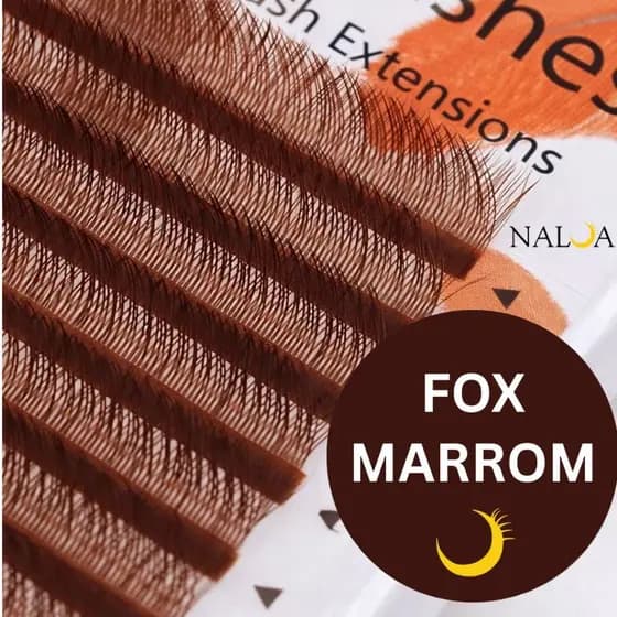 Maria Sasha 5D e 4D Marrom Lashes curvatura M FOX cílios