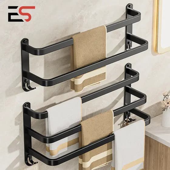 Toalheiro Premium 50CM Banheiro Toalheiro Sem Furos ES Suporte De Toalha Banheiro Organizador