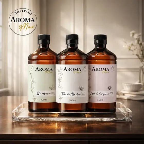 Kit 3x Água Perfumada 500ml Aroma Max Spray Roupas Tecidos Ambiente