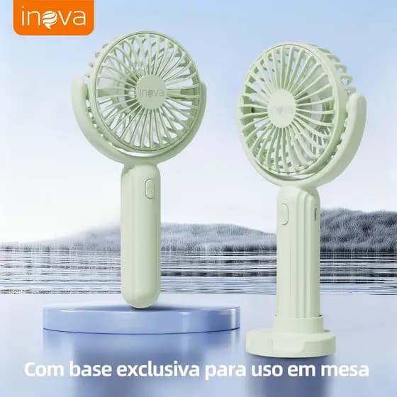 INOVA Mini Ventilador Recarregável Portátil De Mão Mesa Usb Pilha 3 velocidades