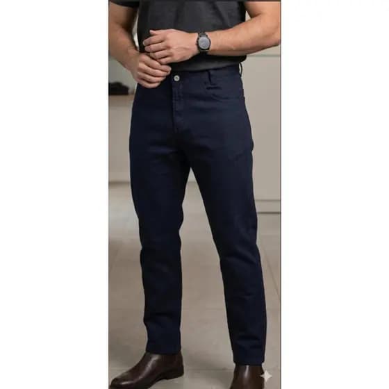 Calça Jeans Masculina Grossa Tradicional Trabalho E Passeio