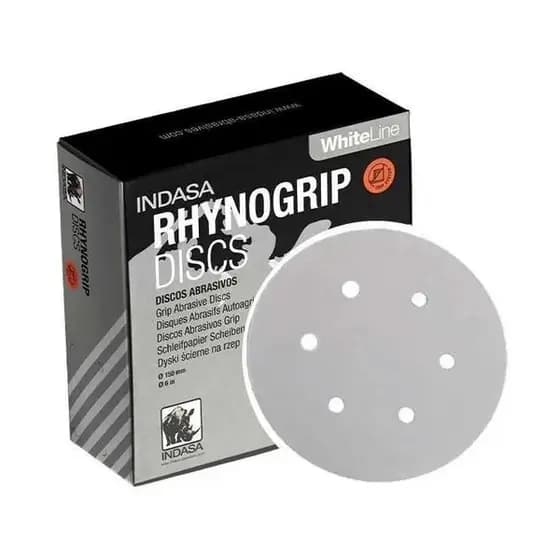 INDASA DISCO LIXA D150 6F RHYNOGRIP WHITE