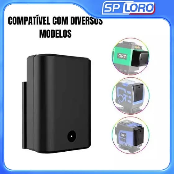 Bateria para Nível Laser Carga 2400mAh e Seta Inteligente Autonomia Máxima