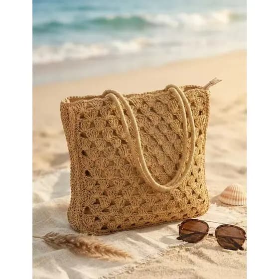 XY Bolsas.Bolsa de palha Bolsa de praia Bolsa de ombro