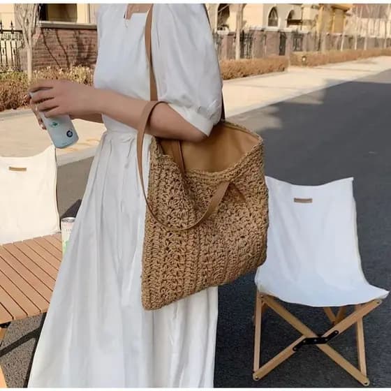XY Bolsas.Bolsa de palha
