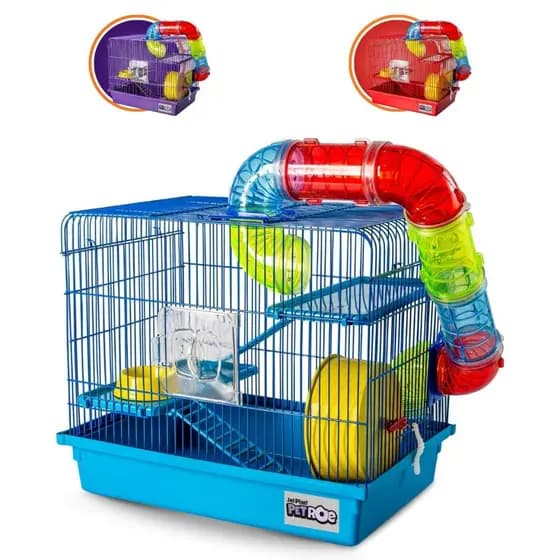 Gaiola Hamster Roedores 2 Andares Teto Plástico Jel Plast Conforto