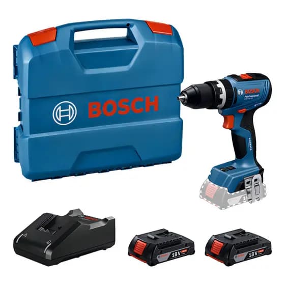 Kit Furadeira e parafusadeira De Impacto 1/2 Gsb 18v 65 18v 2 Baterias Carregador e maleta Bosch