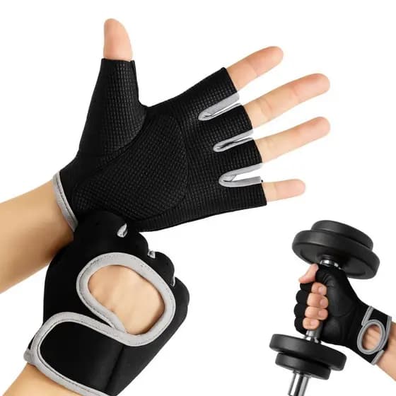 Luva de Academia para Treino, Crossfit, Bike, Musculação, Halteres, Fitness com Ajuste
